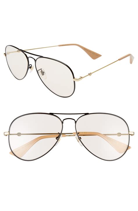 gucci ladies aviator sunglasses|gucci 60mm aviator sunglasses.